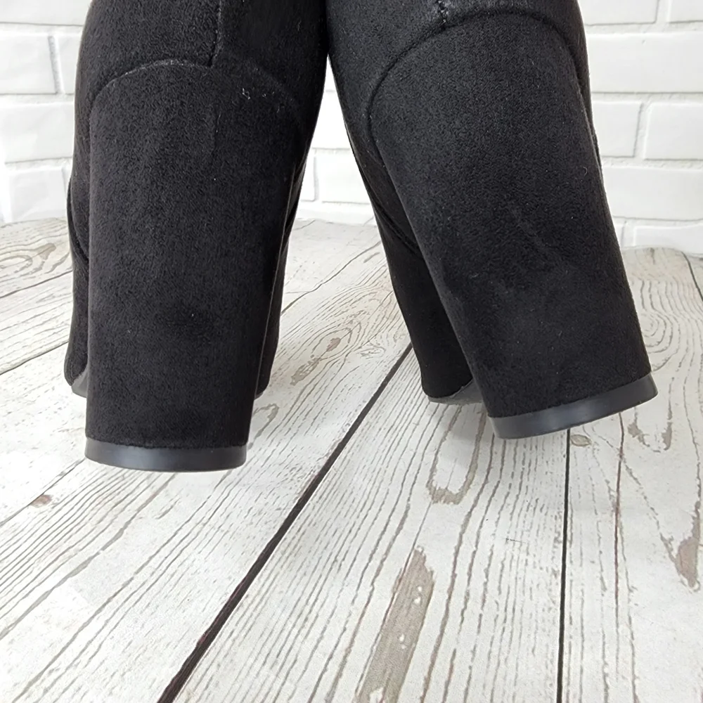 Marc Fisher Kalita Women's Ankle Boot Heels Slip On Pointed Toe Black - Picture 11 of 14